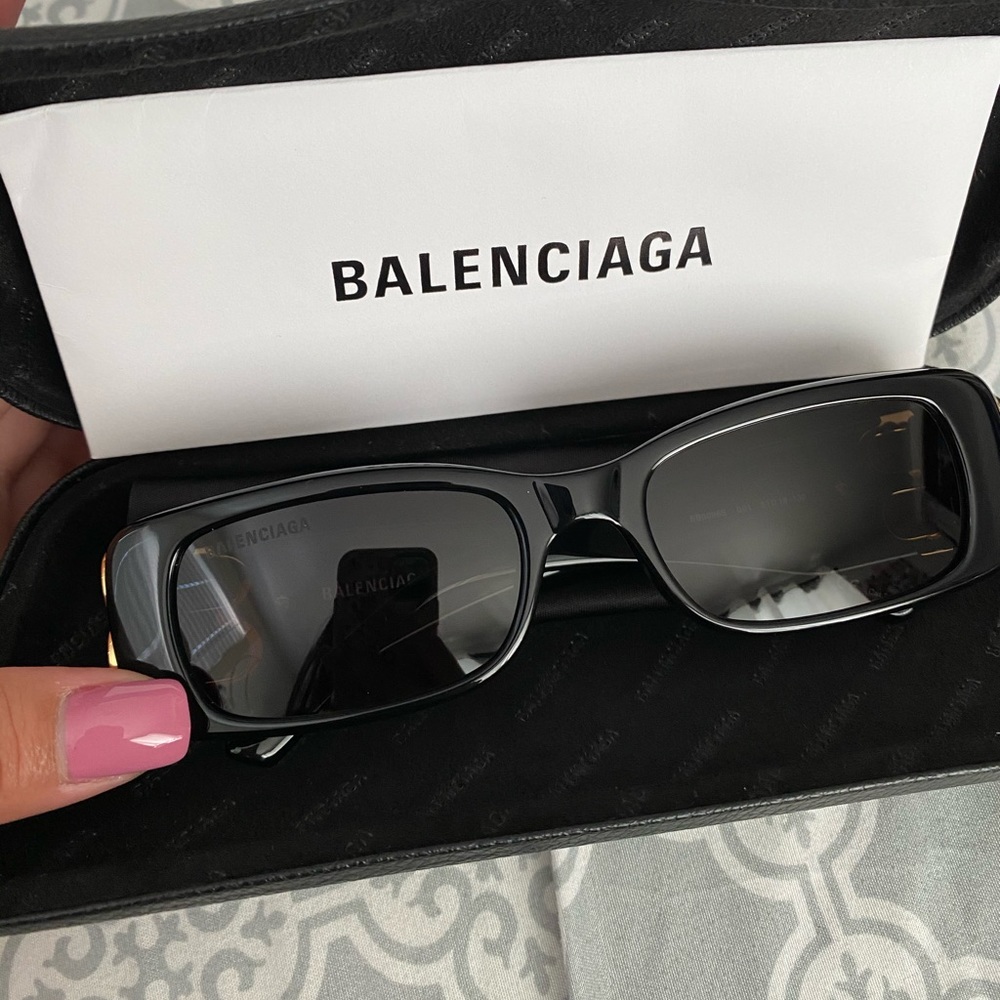 Balenciaga Dynasty Rectangle Sunglasses